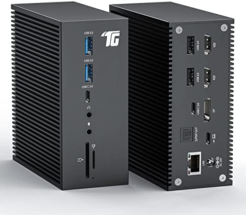 Tiergrade USB C Docking Station Monitor Dual para Windows/MacOS, 17 em 1 Laptop Triple Display Docking Station,