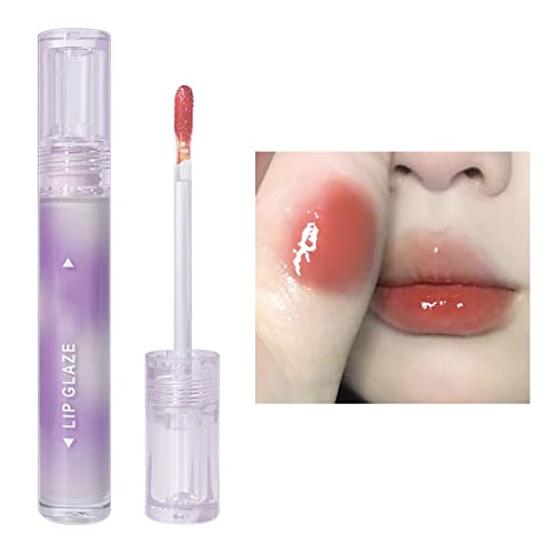 Diamond Highlighter Brush Purple Lip Glaze Mirror Gloss Lip Gloss não é facilmente manchado de copo