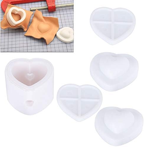 Corte de couro de plástico em forma de coração Modelagem artesanal de couro diy para suprimentos