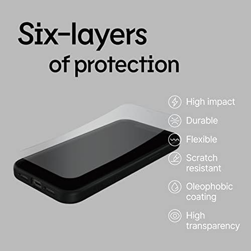 Protetor de tela Rhinoshield compatível com [Galaxy S23] | Proteção de impacto - Tecnologia de amortecimento/dispersão de impacto de alta resistência - Proteção à tela clara e de arranhões