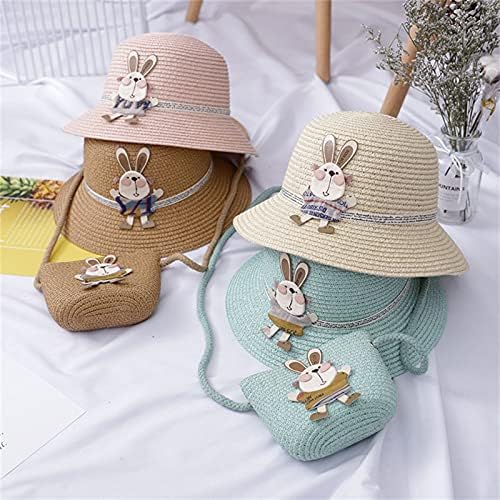 Kids Summer Sun Hat Hat Brim Brimeia UV Proteção para meninas Capinho da praia Capinho de palha de palha