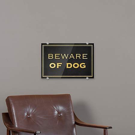 CGSignLab | Cuidado com o sinal de acrílico premium cães -clássico | 18 x12