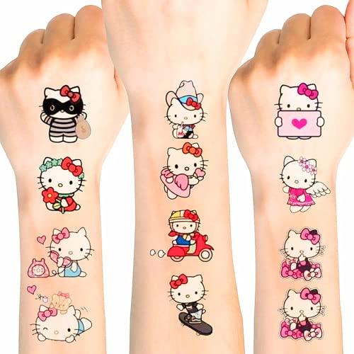Adesivos de tatuagens temporárias para crianças, tatuagens de 120pc para meninas infantil favores de festas