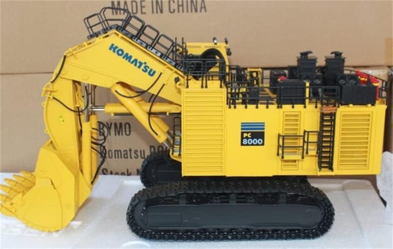 Para Bymo para Komatsu PC8000-11 para Diesel Mining Excavator Shovel Amarelo 1:50 Modelo pré-construído do caminhão Diecast