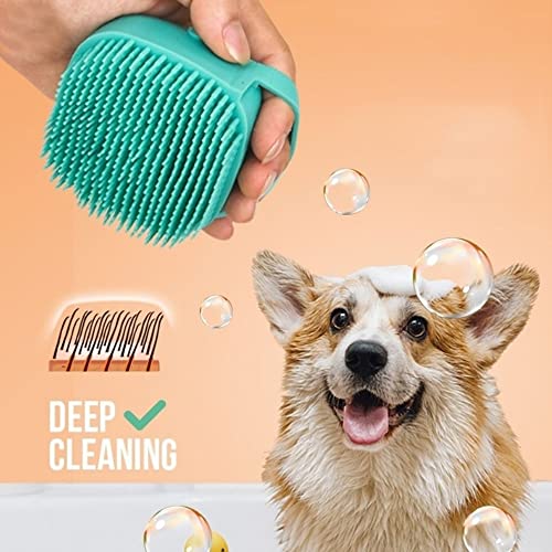Yuantai Silicone Hair Bruck Bath Shampoo Brush, escova de limpeza de shampoo de silicone macio para cães e gatos