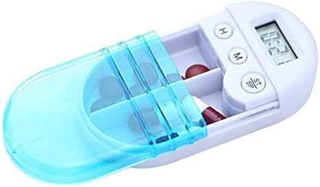 Timer de caixa de comprimidos digitais eletrônicos portáteis do Doitool com lembrete de estojo de pílula inteligente de alarmes com 2 compartimentos