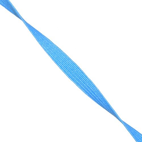 Mandala cria faixa elástica plana, rolo de cordão de cinta esticada trançada para costura e criação; 3/8 polegadas 10mm 50 jardas azul -céu