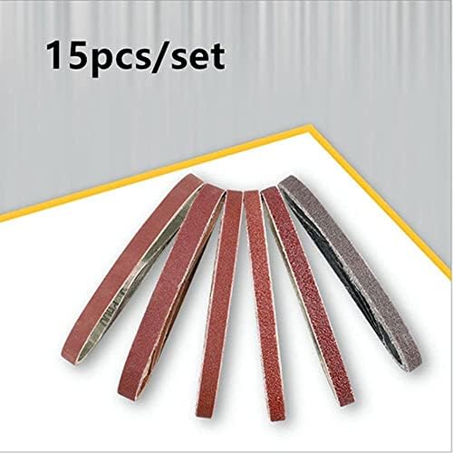Cinto de abrasivo comercial Ives 15 pcs 330x10mm cinturões de lixamento 40-1200 grãos de papel de areia abrasivos