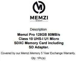 MEMZI PRO 128GB CLASS 10 80MB/S MICRO SDXC CARTÃO de memória com adaptador SD para Samsung Galaxy S9, S9+, Nota