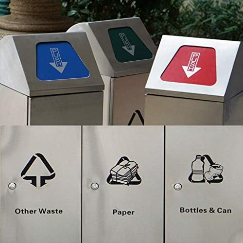 Jydqm Home Trash pode aço inoxidável 3 Lixo de classificação lata de compras de compras ao ar livre Reciclagem