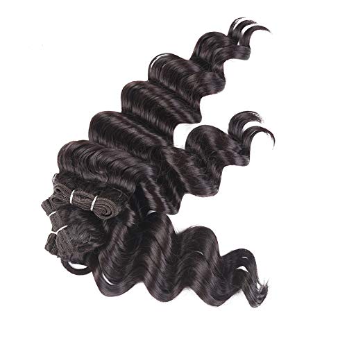Extensões de cabelo sintéticas de Lydia 14-18 polegadas Cabelos de onda profunda 3pcs/embalagem alta temperatura com feixes de cabelo de trama 180g/pacote