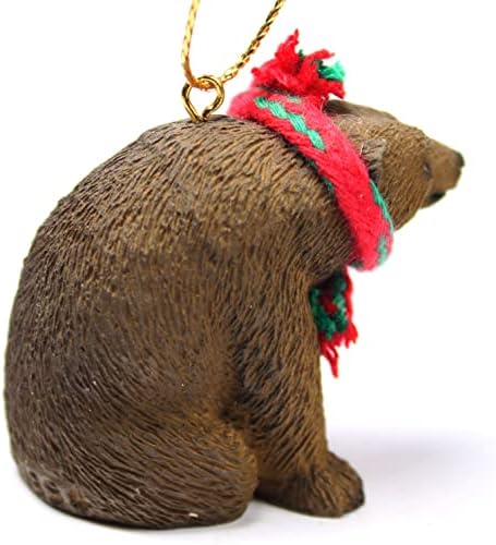 Conceitos de conversação marrom urso minúsculo miniatura Um ornamento de Natal - delicioso!