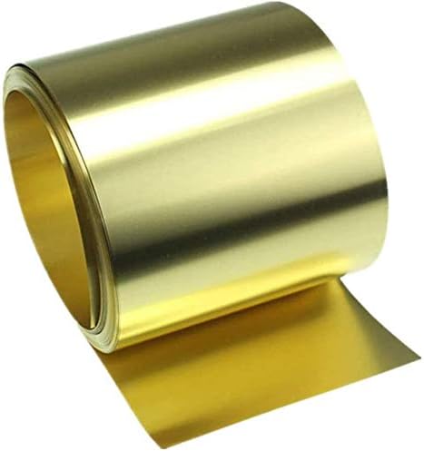 Zhangxin Brass Sheet Roll Brass Strip High Purity Film Gold Brass Foil Folha de cobre, espessura 0,3 mm, 50x1000mm