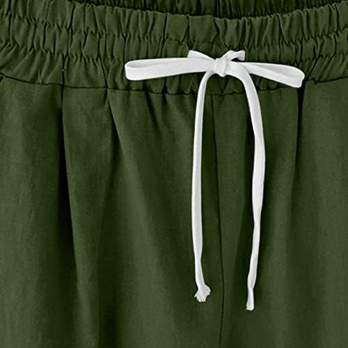 Shorts femininos gráficos de calças de tamanho grande gráfico para shorts para linho de linho de renda feminino roupas de verão