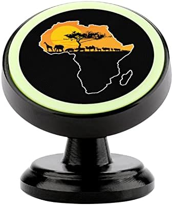 Animais africanos sobre o mapa da África por suporte de telefone magnético montagem de telefone