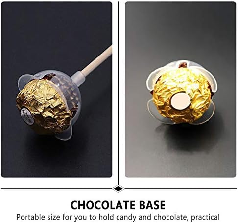 Milisten 36pcs Clear Chocolates Box Holder Candy Bouquet Copo Cara de Chocolate Clear Chocolate Flor Fixed Base
