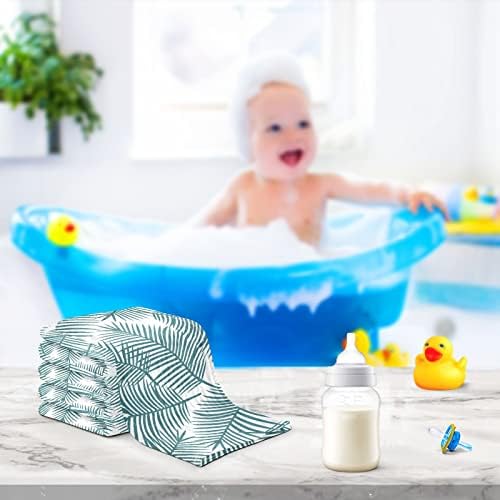 vvfelixl panos de lavar bebês folhas de palmeira azul algodão Baby panos de panos de bebê macio para bebês