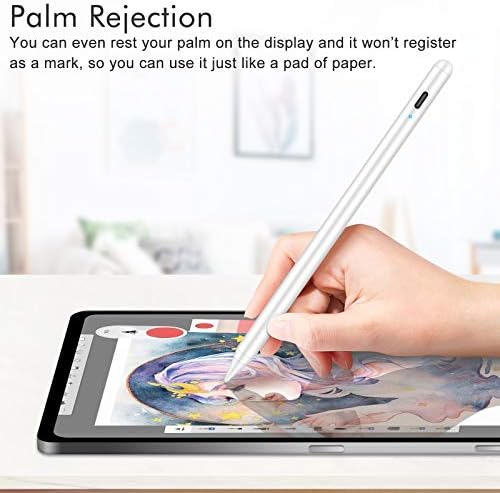 Caneta de caneta para iPad 2018-2021, caneta digital de lápis recarregável de mixoo com rejeição de palma