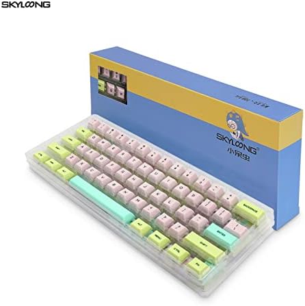Skyloong Pink Silicone PBT Keycaps 140 Chaves Full Conjunto G2 Perfil com takecaps Puller Chaps compatíveis com GK61/64/68/84/87/96/98/108/108/teclado