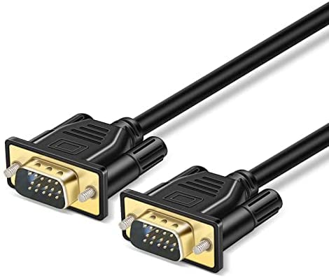 Ukyee VGA para VGA Cable 6ft, SVGA HD15 Monitor Male dos conectores de vídeo masculino para masculino