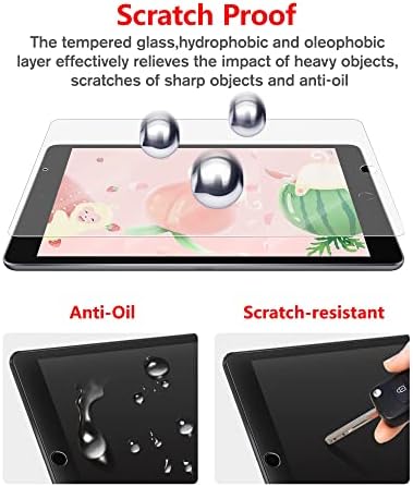 Protetor de tela de vidro de papel Bersem compatível com iPad 9 /8 / 7ª geração / iPad 10,2 polegadas,