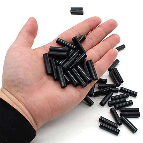 Yoohey 100pcs m4 espaçadores de plástico preto de borracha, espaçadores de parede de borracha de nylon de 1 polegada para parafusos elétricos interruptor e receptáculo, diâmetro externo de 7 mm, diâmetro interno de 4,2 mm, comprimento 25mm de 25 mm