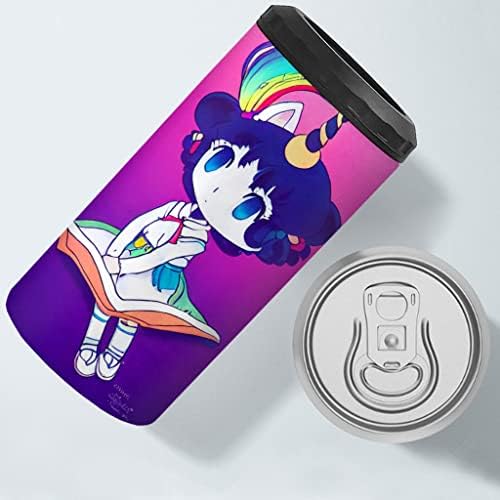 Rainbow Unicorn Girl isolado Slim Cata mais refrigerado - Impresso CAN RESIDER - Única lata gráfica isolada