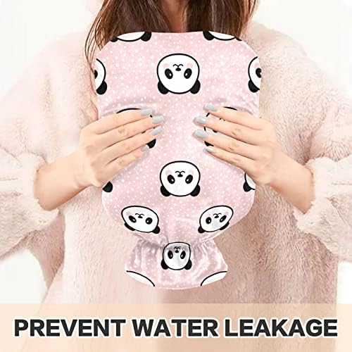 Garrafas de água quente com capa fofa de desenho animado Panda Saco de água quente para alívio da dor, mulheres