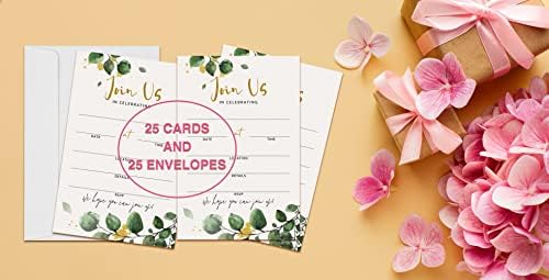 Junte -se a nós, cartões de convite com envelopes - cartões de convidado de vegetação para todas