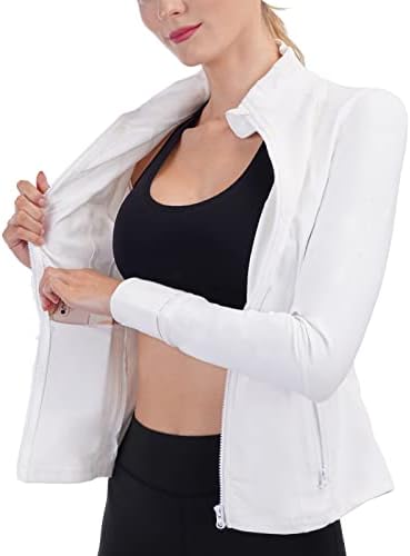 Costdyne Womens Sports Running Yoga Jacket Slim Fit Full Zip Track Jacket Turtleneck Ocorrente
