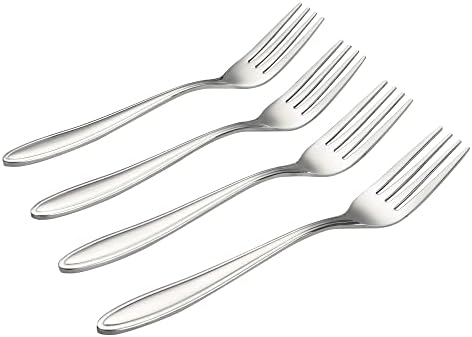Conjunto de 12 garfos de jantar de aço inoxidável, Forks de talheres de cozinha Conjunto