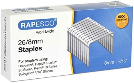 Rapesco Staples, 26/8 mm [caixa de 5.000]