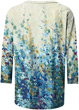 Tee de blusa para garotas verão outono 2023 3/4 boat algodão de algodão gráfico floral happy presente
