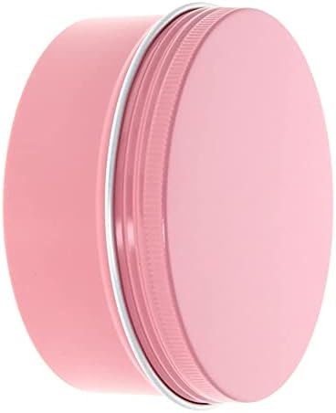 Yinpecly 5 oz latas de alumínio redondo rosa, latas de metal da tampa de parafuso, recipientes de slide, para protetor labial, artesanato, cosmético, velas, doces, 6pcs