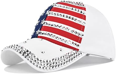 Summer Sports Fan Baseball Caps USA Flag dobrável Protetor solar Memorial Hat for Independence Day Fashion Acessórios