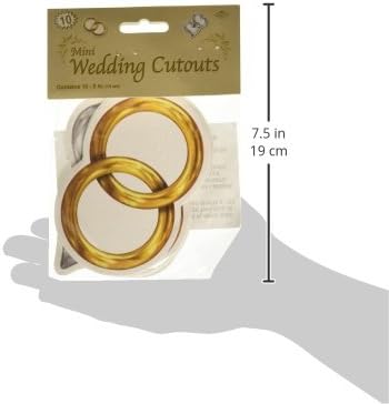 Beistle mini recutas de casamento-10 pcs, ouro/prata/branco