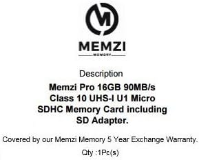 MEMZI PRO 16GB CLASS 10 90MB/S MICRO SDHC CARTÃO de memória com adaptador SD para Sony Xperia Series Tablet