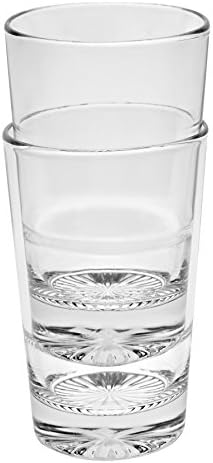 Barski - European - Glass - Hiball Tumblertackable - não ficará preso - projetado artisticamente - 14,2 oz. - Conjunto de 6 óculos altos - feitos na Europa