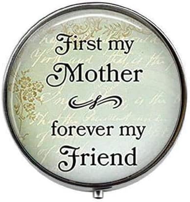Primeiro minha mãe para sempre, meu amigo, dia das mães - caixa de comprimidos de foto - caixa