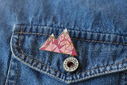 Real SiC Geométrico Montanha Pino de esmalte - Série de pinos de lapela - pino de metal unisex para bolsas, camisas e mochilas