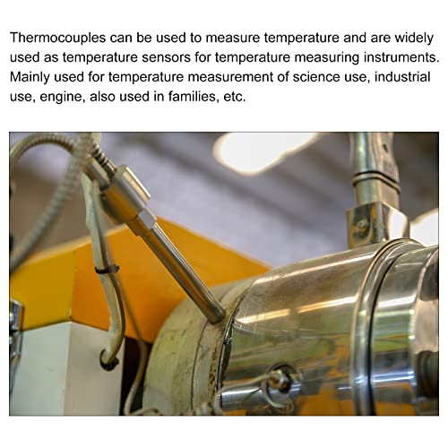 Sensor de temperatura de meccanidade 2pcs M6 Sondas de temperatura do parafuso Termopar e tipo de 13 pés 0 a 400 ° C