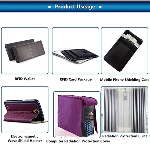 WZGLOD EMF FARADAY Tecido RFID EMI Shielding Fabric para radiação anti, anti estática, cartão