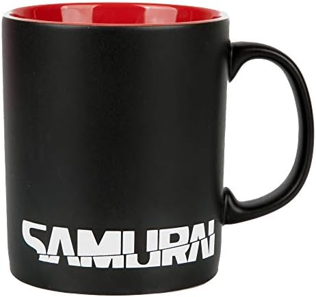 Jinx Cyberpunk 2077 Samurai Logo Creamic Coffee Caneca, preto, 11 onças