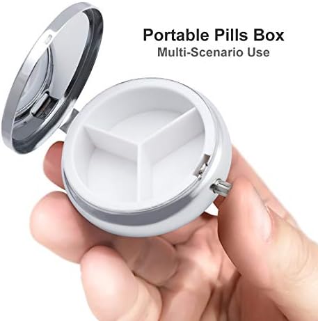 Caixa de comprimidos Pandas Padrão Round Medicine Tablet Case portátil Pillbox Vitamina Recipiente Organizador