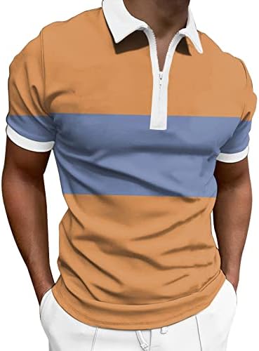 XXBR Camisas de pólo de verão para homens, 2022 Men's Zipper pesco