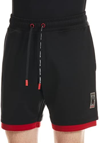 Spyder Menƒ_ts shorts em camadas duplos BLK XL