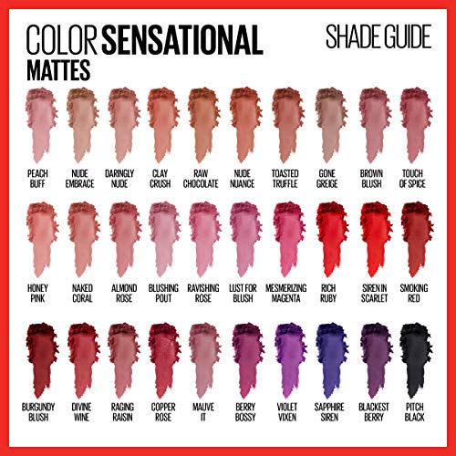 Maybelline Color Sensational Lipstick, maquiagem labial, acabamento fosco, batom hidratante, nude, rosa,