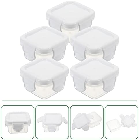 Recipientes de hemóton Snack Recchaner 5pcs Caixas portáteis de alimentos de hamster com tampa Deli Boxes