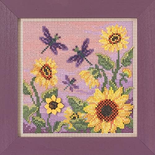 Sunflower Garden Contas Counted Stitch Kit Mill Hill 2022 Buttons & Beads Autumn MH142221