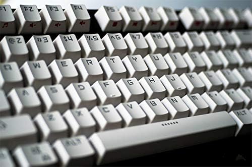 104 keys preto branco DoubleShot Litada de keycap Caps de chaves Ansi Layout OEM Perfil para jogos de teclado